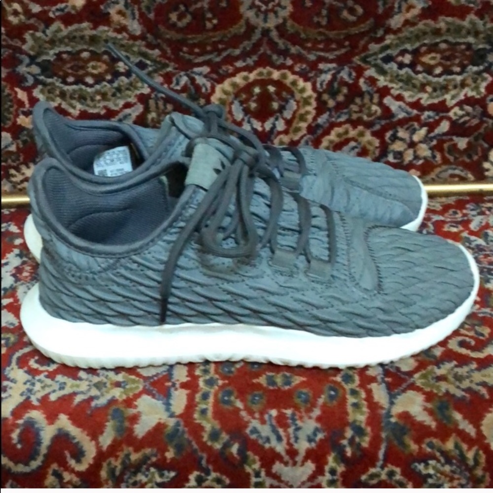 Grey textured Adidas sneakers